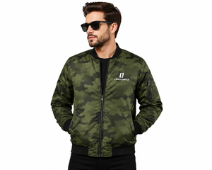 Chaqueta Bomber Casual de Invierno para Hombre, Personalizada al por Mayor, Chaqueta de Piloto Premium de Poliéster con Puños Acanalados y Logotipo Personalizado en la Parte Delantera - Product Image 2