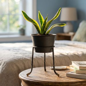 Maceta de Hierro Hecha a Mano de <span class=keywords><strong>15</strong></span> <span class=keywords><strong>cm</strong></span> con Soporte, Trípode de Latón con Patas Retorcidas para Decoración del Hogar, Hoteles y Bodas - Product Image 2