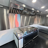 Remorque de restauration rapide, chariot alimentaire entièrement équipé pour hamburgers, hot-dogs, poulet frit, frites, sandwichs, vente ambulante en extérieur