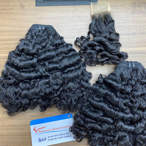 Cheveux en mèches bouclées Fuzz en gros, couleur naturelle, 100 % cheveux humains vietnamiens, fournisseur de premier plan - Product Image 6