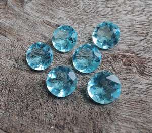 Quartz bleu naturel de 5 mm, forme ronde, qualité excellente, pierres précieuses en vrac pour la fabrication de bijoux, toutes tailles, vente en gros - Product Image 3