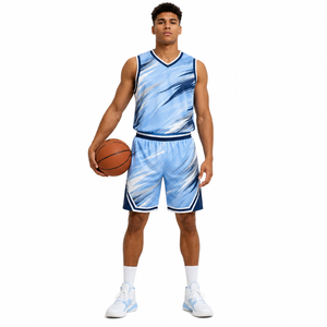 Nouvelle conception de tenues de basketball unisexes, maillots en mesh, shorts à taille élastique, personnalisation OEM ODM en gros pour l'entraînement et la formation d'équipe - Product Image 1