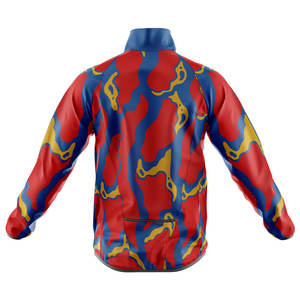 Survêtement personnalisé zippé en nylon pour homme, veste de sport sublimée, coupe-vent pour la course, l'entraînement et la gym - Product Image 5