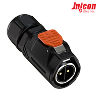 Conector Impermeable de Bloqueo Rápido MJ20 de 2 Pines Macho/Hembra 20A 300V IP67 para Iluminación Exterior y Cámaras de Seguridad