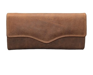 Handmade Genuine Leather <b>Long</b> <b>Wallet</b> Vintage Fold Closure Unisex Daily Use Brown - Product Image 1