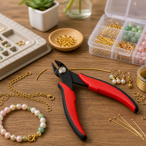 Micro Flush Cutter Pliers Red Black Handle Precision <b>Wire</b> Snips Electronics Cutting Tool Sharp Edge for Fine <b>Craft</b> Work - Product Image 6
