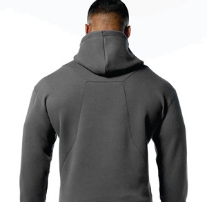 Hoodies décontractés personnalisables pour hommes en mélange polyester/coton tricoté Inland Industries, respirants, à col rond et à fermeture frontale rapide - Product Image 6
