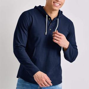 Sudaderas de Invierno para Hombre, Suaves, Transpirables, Ecológicas, de Color Sólido, Casuales, Elegantes, Básicas, 100% Algodón - Product Image 2