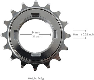 IRIS BF-001 Piñón Libre de Aluminio de Una Velocidad, Tipo Roscado, Pieza de Repuesto para Bicicleta, para una Conducción Suave, Compatible - Product Image 4