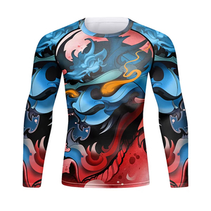 T-shirt de boxe à manches longues pour homme, imprimé en 3D sur mesure, doux, sublimé, pour la gym et le fitness, équipement durable et confortable à tout moment - Product Image 2