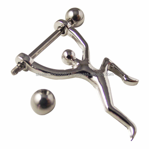 Manufacturer Man Shape with Nipple Barbel Nipple Piercing Toys Bdsm Stimulation Sex Bondage Play Game