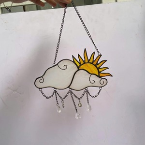 Decorative Glass Hanging Ornament Sun Catcher Ideal For Kids Room And Playful <b>Space</b> Enhancement Crystal <b>Light</b> Catcher From India - Product Image 3