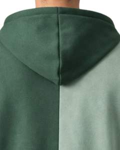 Sudadera con capucha personalizada para hombre en verde oliva y verde oscuro con cremallera, de algodón suave y forro polar, estilo casual urbano para invierno, fabricante personalizado. - Product Image 6
