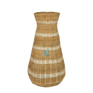 Jarrón Decorativo de Mimbre Tejido de Diseño Moderno y Rústico, Ecológico y Duradero, Hecho a Mano, para Decoración de Sala de Estar, Vietrustic - Product Image 6