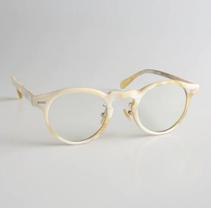 New Designer Retro Classical High-End Round Optical Buffalo Horn <b>Eyeglasses</b> Solid Pattern Oval Style - Product Image 4