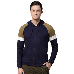 Sudadera con capucha informal de algodón para hombre, con cremallera completa, ligera, estilo urbano, para otoño e invierno - Product Image 1