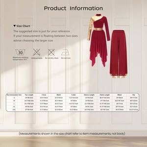 Vestido de traje de <span class=keywords><strong>baile</strong></span> de alabanza de adoración para mujer y pantalones de pierna ancha Ropa de <span class=keywords><strong>baile</strong></span> trajes de <span class=keywords><strong>baile</strong></span> lírico danza lírica contemporánea - Product Image 6