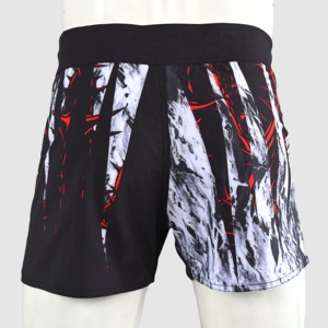 High Quality Eco-Friendly MMA Fight <b>Shorts</b> Bjj Training Men's Long Fit Eco-Friendly Polyester/Spandex Quick Dry - Product Image 3