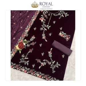 La Mejor Oferta en Lotes al por Mayor: Nuevo Traje Salwar de Diseño Pakistaní con Bordado de Terciopelo para Mujer a Bajo Precio - Product Image 2