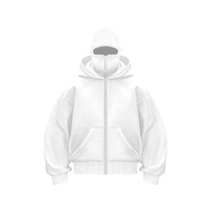 Sweat-shirts à capuche zippés pour hommes, personnalisés, 100% coton épais, respirants, écologiques, de haute qualité, couleur unie, vente en gros - Product Image 2