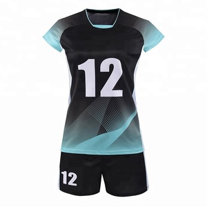 Uniforme de voleibol para niñas y mujeres con malla de red, diseño de ribetes personalizado, conjunto de cuello para uniforme femenino con marca - Product Image 1