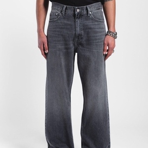 Jeans de Mezclilla para Hombre, Corte Holgado, Pierna Recta, Cintura Media, Elásticos, Transpirables, de Algodón, Estilo Punk, Vintage, Hip Hop, OEM, al por Mayor - Product Image 3