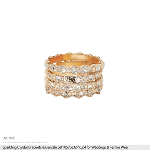 Sparkling Crystal Bracelets & <b>Bangles</b> <b>Set</b> 10575632PK_2.4 for Weddings & Festive Wear - Product Image 2