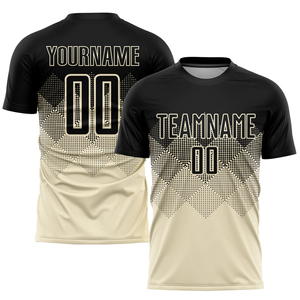 เสื้อฟุตบอลโพลีเอสเตอร์ 100% พิมพ์ลายด้วยเทคนิค Sublimation พร้อมบริการ OEM แขนสั้นครึ่งแขน - Product Image 1