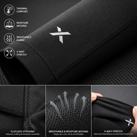 Ensemble de manchons de compression pour bras et jambes, chauffe-genoux noirs, respirants, anti-humidité, UPF30, en polyester, couleur personnalisable, unisexe, pour le sport