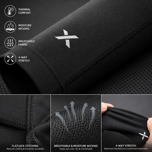 Ensemble de manchons de compression pour bras et jambes, chauffe-genoux noirs, respirants, anti-humidité, UPF30, en polyester, couleur personnalisable, unisexe, pour le sport - Product Image 2