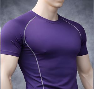 Camiseta Deportiva de Compresión para Hombre, de Algodón y Elastano de Alta Elasticidad, Ajuste Atlético, para Gimnasio, Fitness, Entrenamiento, Ropa Deportiva Activa, Fabricante - Product Image 1