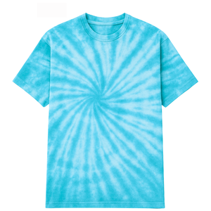 Camiseta de manga corta con estampado tie-dye amarillo para hombre, cuello redondo, informal, con diseño en espiral - Product Image 5