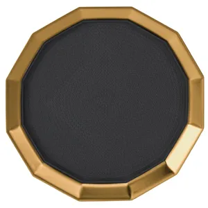 Bandeja Metálica Premium Hecha a Mano, Moderna y Redonda, para Servir Té, Café, Desayuno, Bocadillos, Ideal para Comedor, Hotel, Restaurante, Cafetería - Product Image 4