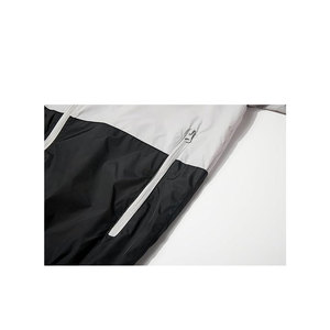 Blouson de course à capuche pour homme, coupe-vent, color block, fermeture éclair, décontracté, printemps, coupe régulière, extérieur en polyester - Product Image 4