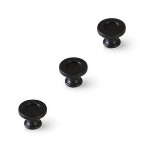 New Arrival Zinc Alloy Round Cabinet <b>Knob</b> Matte <b>Black</b> Modern Furniture Pull Handle for Kitchen Bathroom Cabinet Hardware Product - Product Image 3