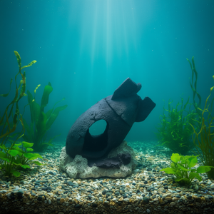 Decoración para acuario Yommy, misil decorativo de 12 cm, estilo submarino, escondite para pecera - Product Image 3