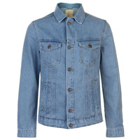Veste en jean pour homme OEM/ODM, bleu clair, en coton délavé, boutonnée, coupe décontractée, manches longues, col rabattu, vêtement d'extérieur