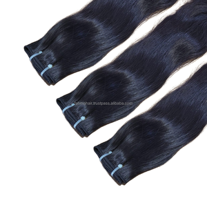 Wholesale Indonesian 100% Human Hair Natural Raw Virgin Hair Full Length From <b>Top</b> Bottom Super Double Drawn Machine Double Weft - Product Image 1