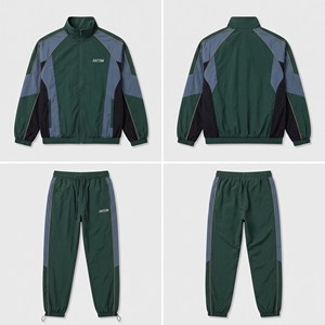 Custom Drawstring Cuffed Windbreaker Winter Tracksuit Men Spandex/Cotton <b>Fleece</b> <b>Jogger</b> Pants Jacket Set Lightweight Wholesale - Product Image 4