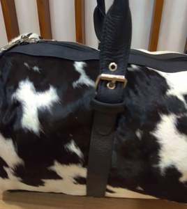 Bolsa de Viaje de Cuero Genuino, Estilo Vintage, con Cierre, Ligera, Resistente, Unisex, Portátil, de Gran Capacidad - Product Image 5