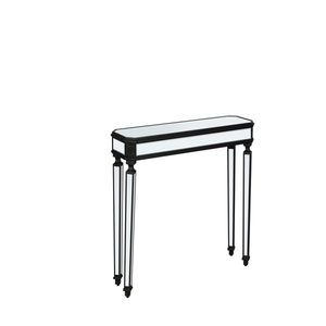 <b>Black</b> Mirror <b>Console</b> Table 48 W X 32 H Vintage Wood Grain with Gorgeous Noble Carving Entryway & Living Room Sofa Table - Product Image 5