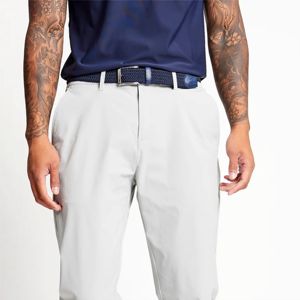 Pantalon décontracté tissé gris clair uni pour homme, avec braguette boutonnée, respirant et ajusté - Product Image 6