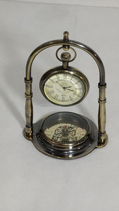 Antique Brass Nautical Desk <b>Clock</b> Vintage Maritime Ships Style <b>Table</b> <b>Clock</b> - Product Image 4