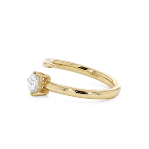 Waterdrop Art Deco Diamond Adjustable <b>Ring</b> Minimalist <b>Open</b> Band Engagement <b>Ring</b> Pear Cut Lab Created Diamond <b>Ring</b> 18K Solid Gold - Product Image 4