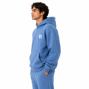 Heavyweight Hoodies <b>Thick</b> <b>Fleece</b> Cotton Sweatshirts Pullover Streetwear Slim Fit Casual Tracksuit Jogger Set Wholesale Supplier - Product Image 4