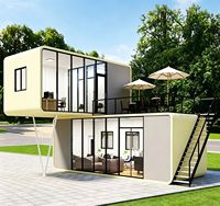 Maison conteneur respirante à double étage, Cabine Apple, Maison capsule spatiale préfabriquée, Bureau, Salle de thé, Pod ciel étoilé et véranda