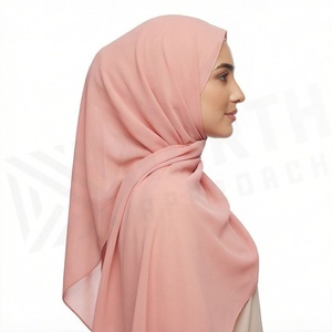 Women Solid Color <b>Chiffon</b> Shawl Skin-Friendly Daily Wear <b>Scarf</b> - Product Image 4