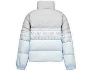 Chaqueta Acolchada Unisex de Invierno con Capucha, Cuello Alto de Lona, Relleno de Poliéster, Cortavientos, Cierre Frontal con Cremallera, Ajuste Regular Informal, Bloques de Color - Product Image 2