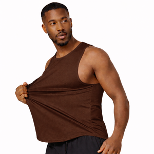 Débardeur de sport à séchage rapide pour homme |   Débardeur de sport sans manches en polyester |   Entraînement de course à pied et de basketball |   Vente en gros OEM - Product Image 6