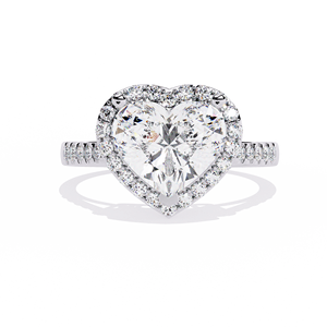 Anillo de Compromiso de Lujo con Corte Corazón de 1.5 Quilates, Cultivado en Laboratorio, con Halo, Oro Sólido de 14K, Certificado IGI, Diamante VS1 E, para Aniversario o Boda - Product Image 6